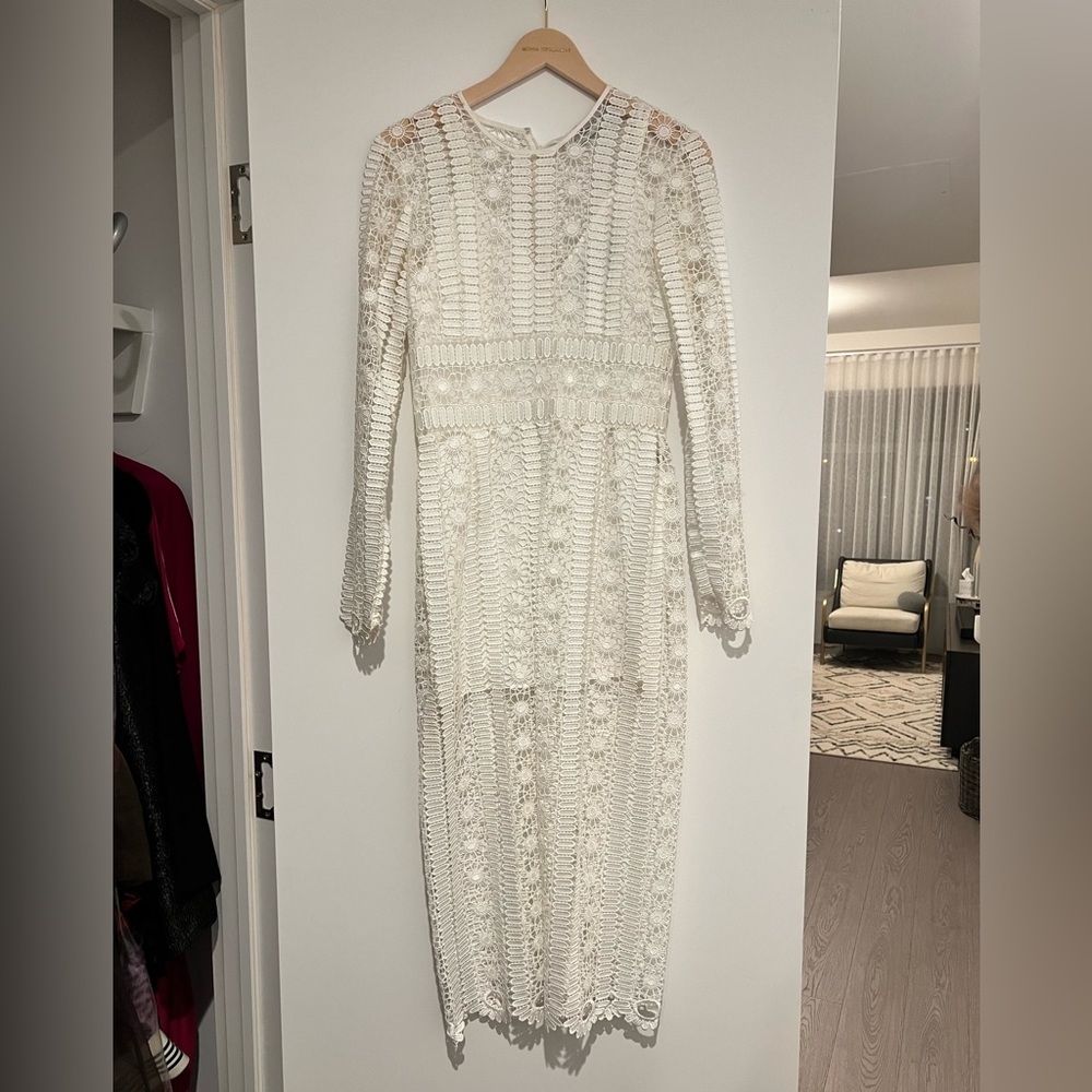 White Lace Midi dress